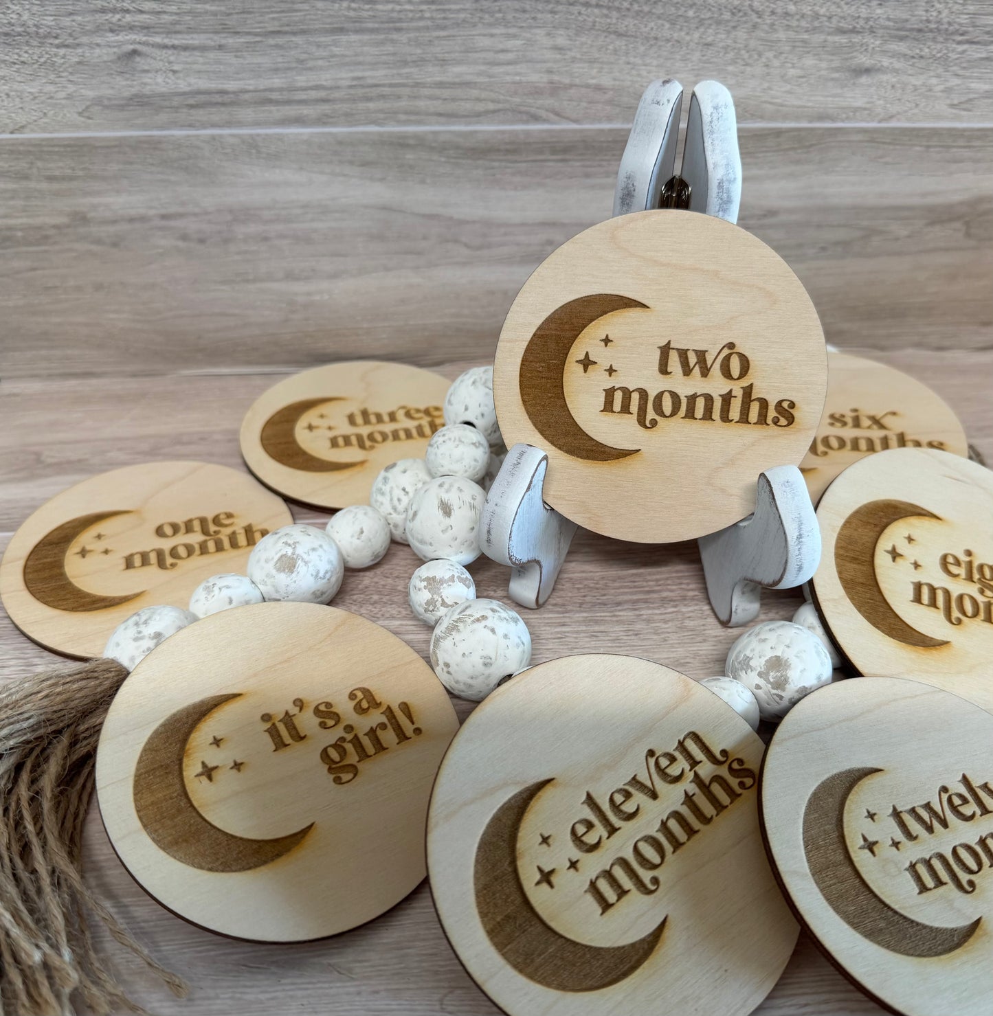 Baby Milestone Rounds - Moon & Stars