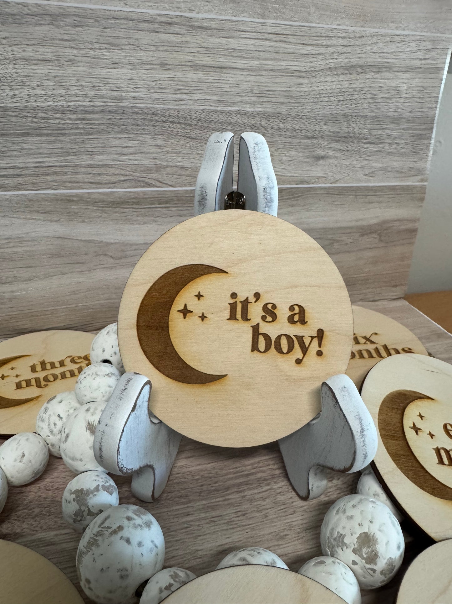 Baby Milestone Rounds - Moon & Stars