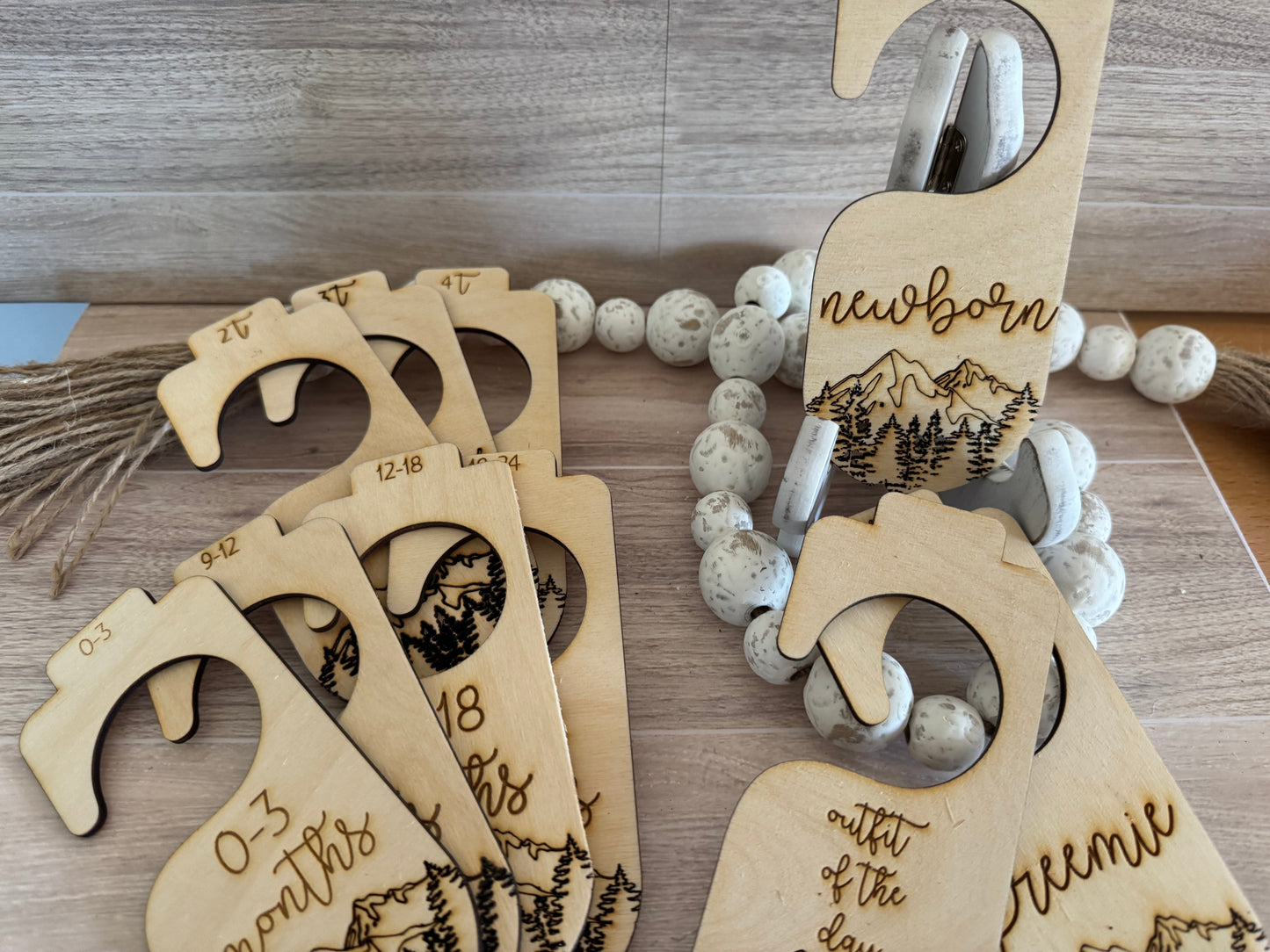 Baby Closet Divider Hangers - Mountains