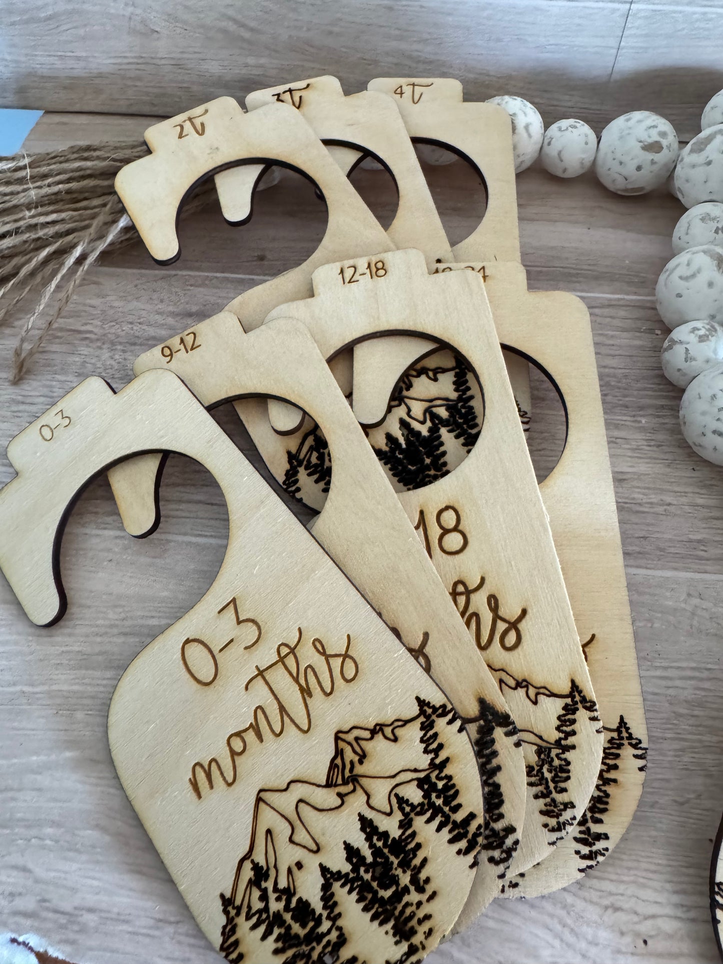 Baby Closet Divider Hangers - Mountains