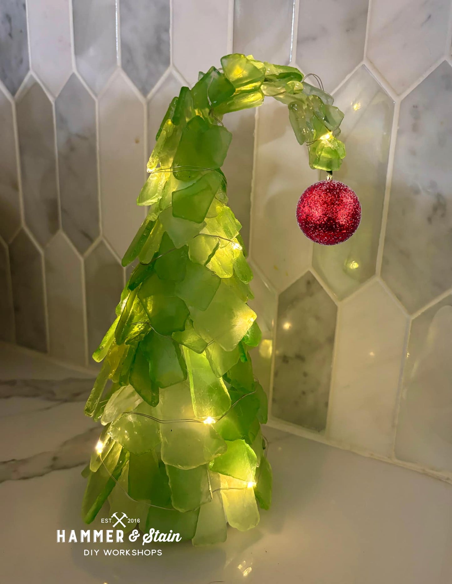 Grinch-Mas Tree Sea Glass Hammer @ Home Kit