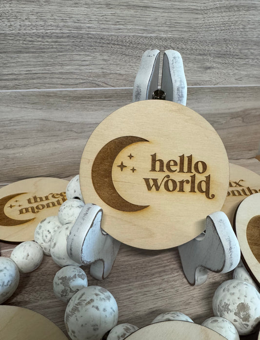 Baby Milestone Rounds - Moon & Stars